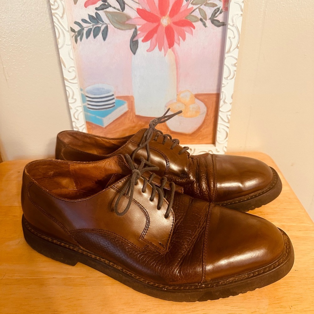 Florsheim FLSCenter Oxford Shoes Mens Size 10.5 M Midtown Cap Toe. Brown lace-up